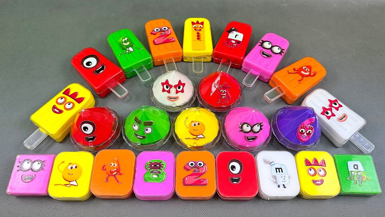💖 Numberblocks Glitter Rainbow Slime! Alphablocks & Colourblocks Create Magic 🌈 ASMR