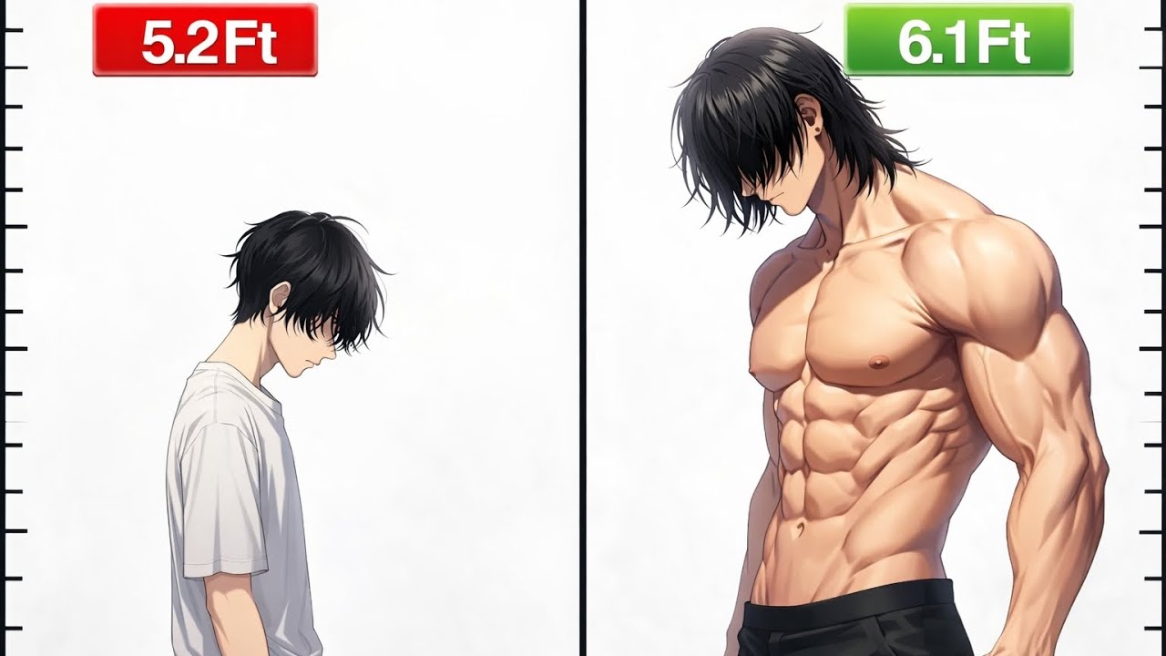 Height Increase Truth 😳 5.2Ft vs 6.1Ft | Anime Fitness Motivation