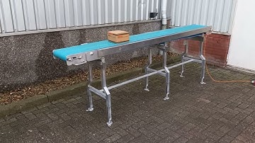 RVS Transportband 2.8 meter | 30 cm breed | Hoogte verstelbaar