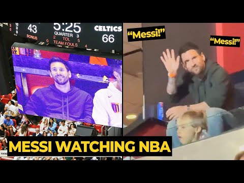 NBA fans shouting 'MESSI, MESSI' names when Messi spotted watching Miami Heat | Football News Today