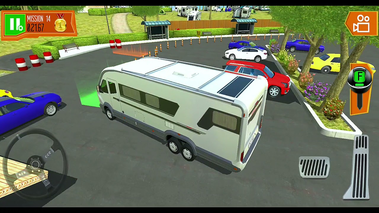 Camper Van Beach Resort Simulator #4 - Long Camper Parking Driving - Android Gameplay