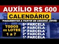 AUXÍLIO EMERGENCIAL | CALENDÁRIO DE PAGAMENTOS 5ª, 4ª, 3ª, 2ª e 1ª PARCELAS (OFICIAL)