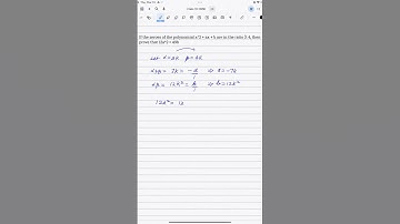 Easiest method - Polynomials class 10 tricky question: roots of x² + ax + b are in the ratio 3: 4