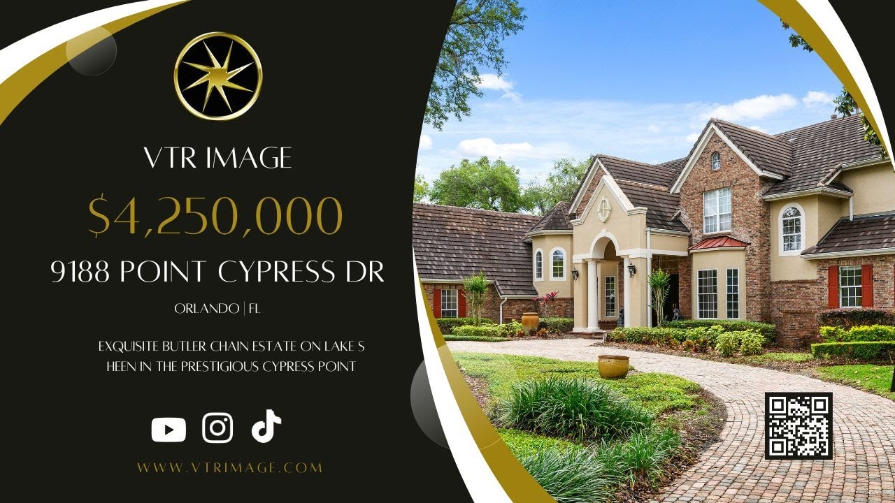 Exquisite Butler Chain estate on Lake Sheen in the prestigious Cypress