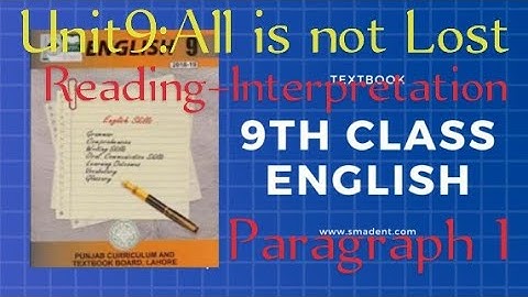 23:Unit9:All is not Lost:Reading+Interpretation