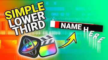 How to make a Simple Lower Third for Final Cut Pro in Apple Motion