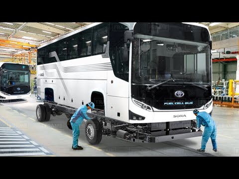 How Japan Builds Massive Futuristic Bus Inside Billions $ Factory - Toyota Production Line