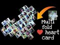 Multi fold heart card valentines card tutorial craftsvilla