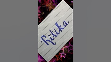 Ritika name calligraphy #cursivewriting #shorts #youtubeshorts