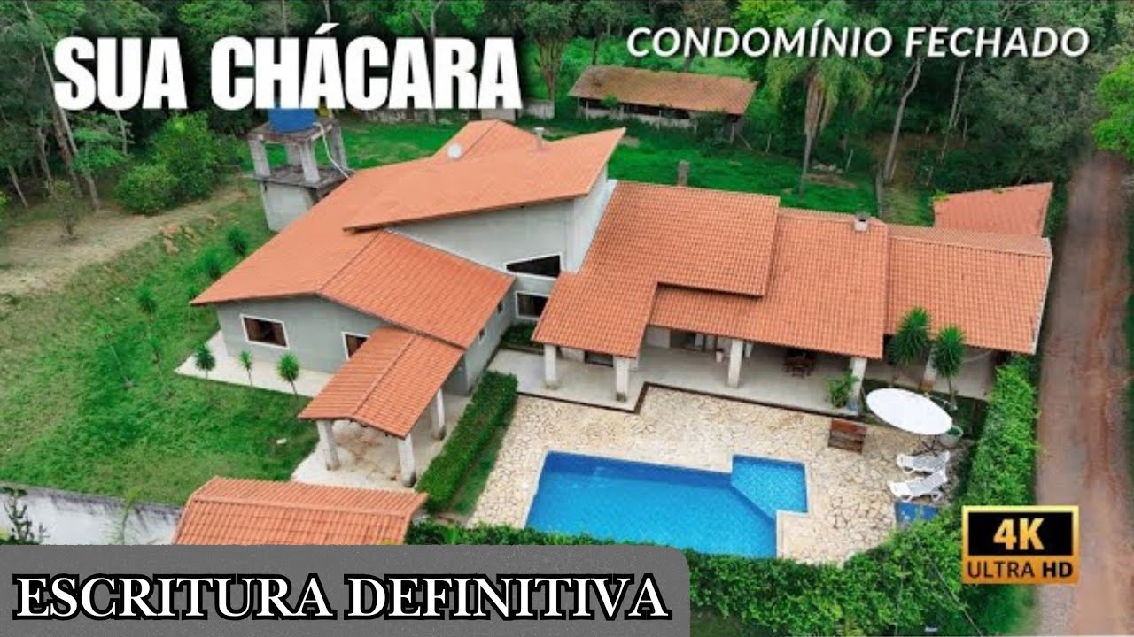 #166# 🌿SUA CHÁCARA EM  CONDOMÍNIO FECHADO SEGURANÇA 24 HORAS 