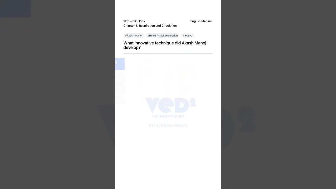 Akash Manojs Heart Attack Prediction Technique BIOLOGY 12th