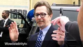 Famous Gary Oldman Signs Autographs at Malcolm McDowell Hollywood Walk of Fame Ceremony Profile