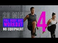 20 Min Full Body HIIT Workout 4 / Intense Fat Burning &amp; Toning Cardio / No Equipment