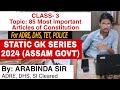 Static gk for adre dhs tet assam police apsc by arabinda sir