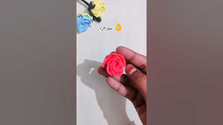 DIY#clay Flower 🌹 Rose #diy rose with 😊super clay#youtube short#short Vedio#clay crafts #viral