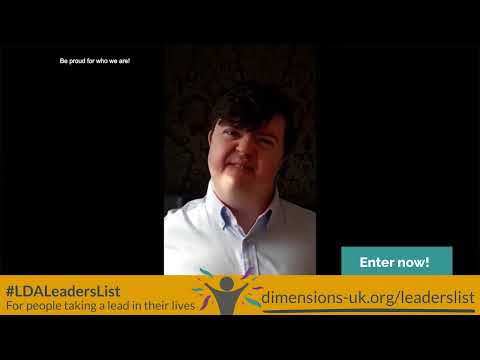 Actor Liam Bairstow launches nominations for the Learning Disability and Autism Leaders' List 2021