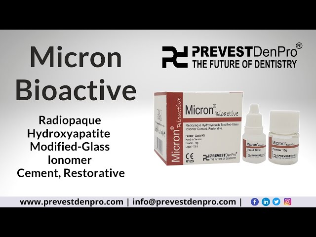 Ciment pour restauration dentaire - Micron® Bioactive - PREVEST DENPRO  LIMITED - endodontique / verre ionomère / à adhérence chimique