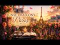 Sunset Balcony in Paris 🌅 French Cafe Music