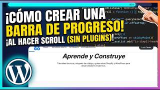 Como crear una barra de prorgeso en WordPress sin usar plugins
