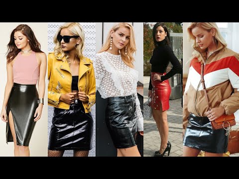 Very much expensive pure leather vinyl mini skirts outfits#how to style leather mini skirts ideas