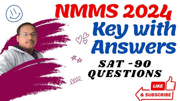 AP NMMS 2024 SAT Key with Explanation | NMMS SAI 90 Questions Answers