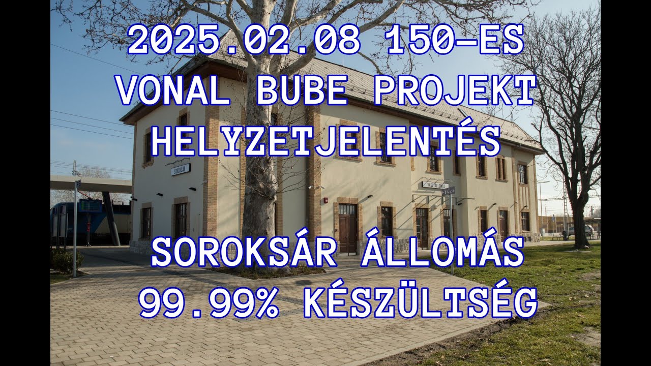 2026.02.08 150-es vonal Bube helyzetjelentés Soroksár állomás már a várja a vonatokat #train