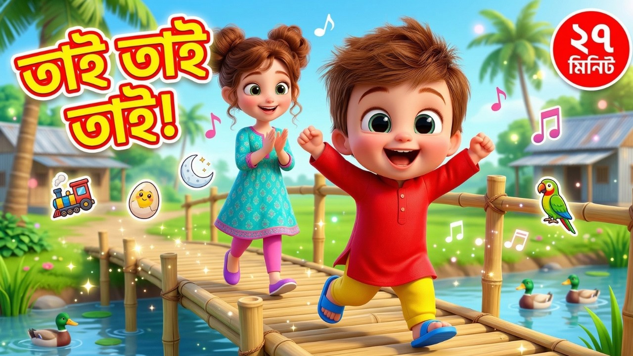 Tai Tai Tai Mamar Bari Jai | তাই তাই তাই  - 27 Min Nonstop Bangla Rhymes Collection