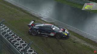 24h 2019 crash ferrari heavy rain