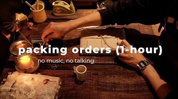 a peaceful evening, pack orders with me - one hour asmr, no mid-roll ads