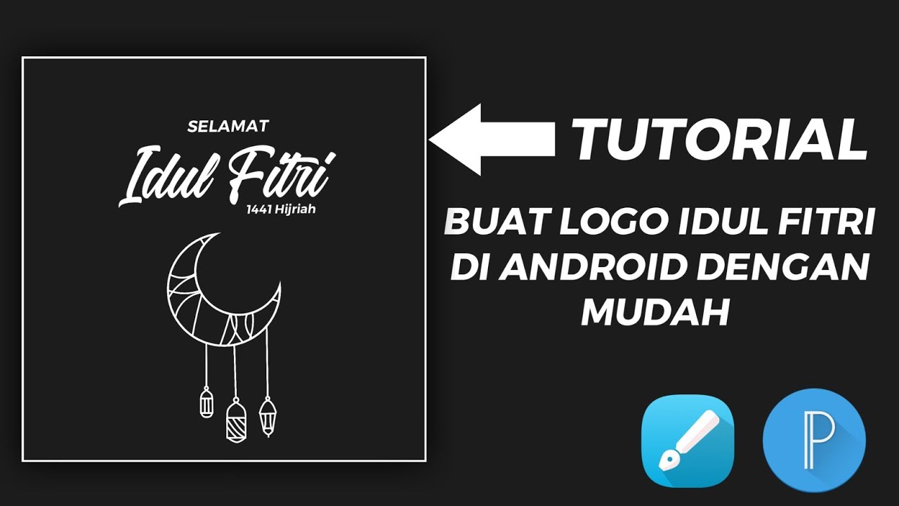 TUTORIAL DESAIN  UCAPAN IDUL FITRI DI  ANDROID  SIMPLE YouTube