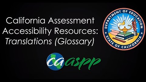 CA Accessibility Resources: Translation Glossary