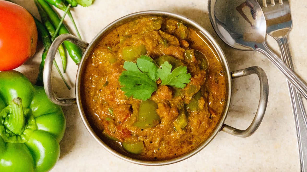 Capsicum Tomato Masala Curry Capsicum Tomato Curry Recipe Bell