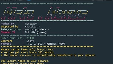 FREE LTC EVERY HOURS VIA TELEGRAM USING TERMUX AUTOMATION