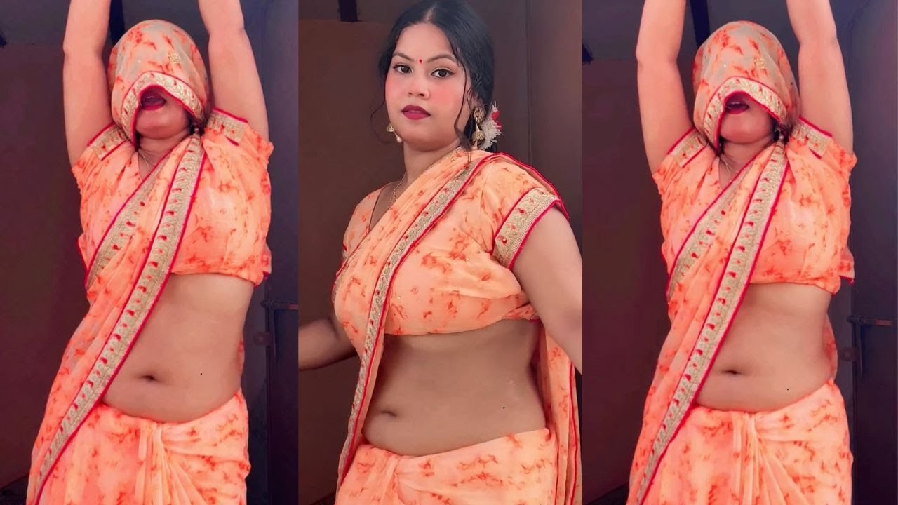 Yellow chiffon saree Low Hip Draping Style Embroidery Blouse Saree Fashion