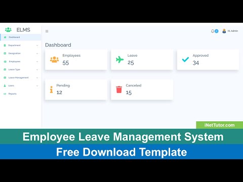 Leave Management System Free Bootstrap Template