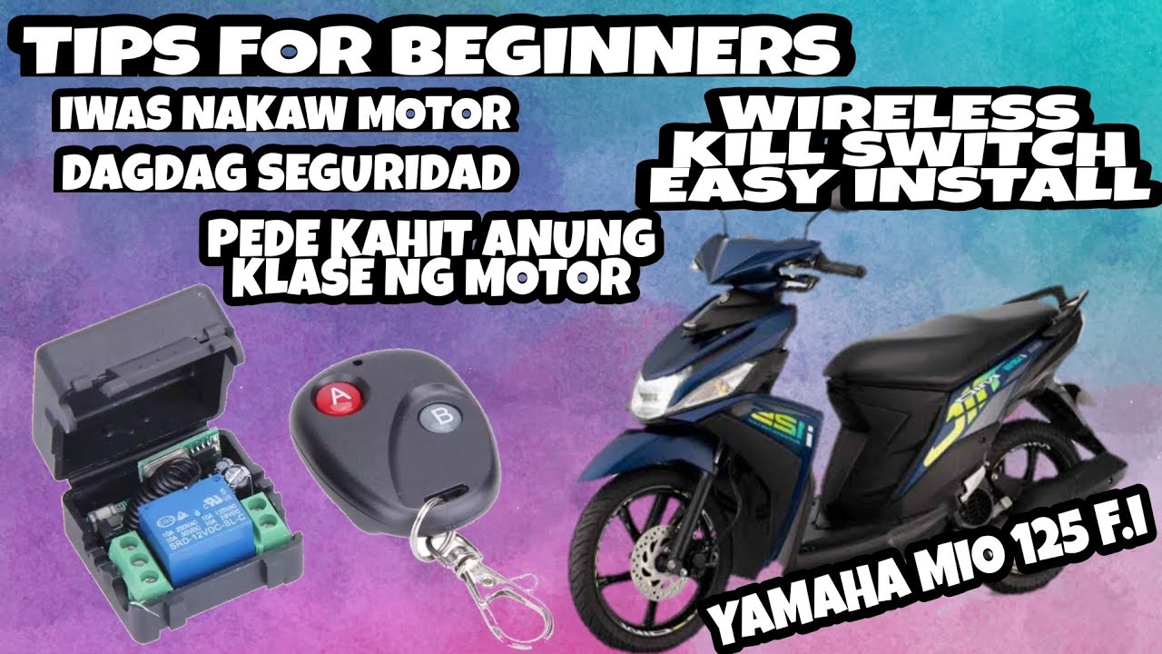 YAMAHA MIO 125 F.I WIRELESS KILL SWITCH D.I.Y INSTALLATION YouTube