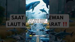 Saat semua hewan laut naik ke darat ‼️ #viral #faktaunik #bagaimanajika #hewanlaut #indoviral #ai