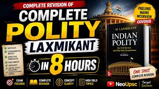🔥 Complete Polity Revision in 8 Hours | Laxmikanth Marathon for UPSC 2027 & BPSC 72nd