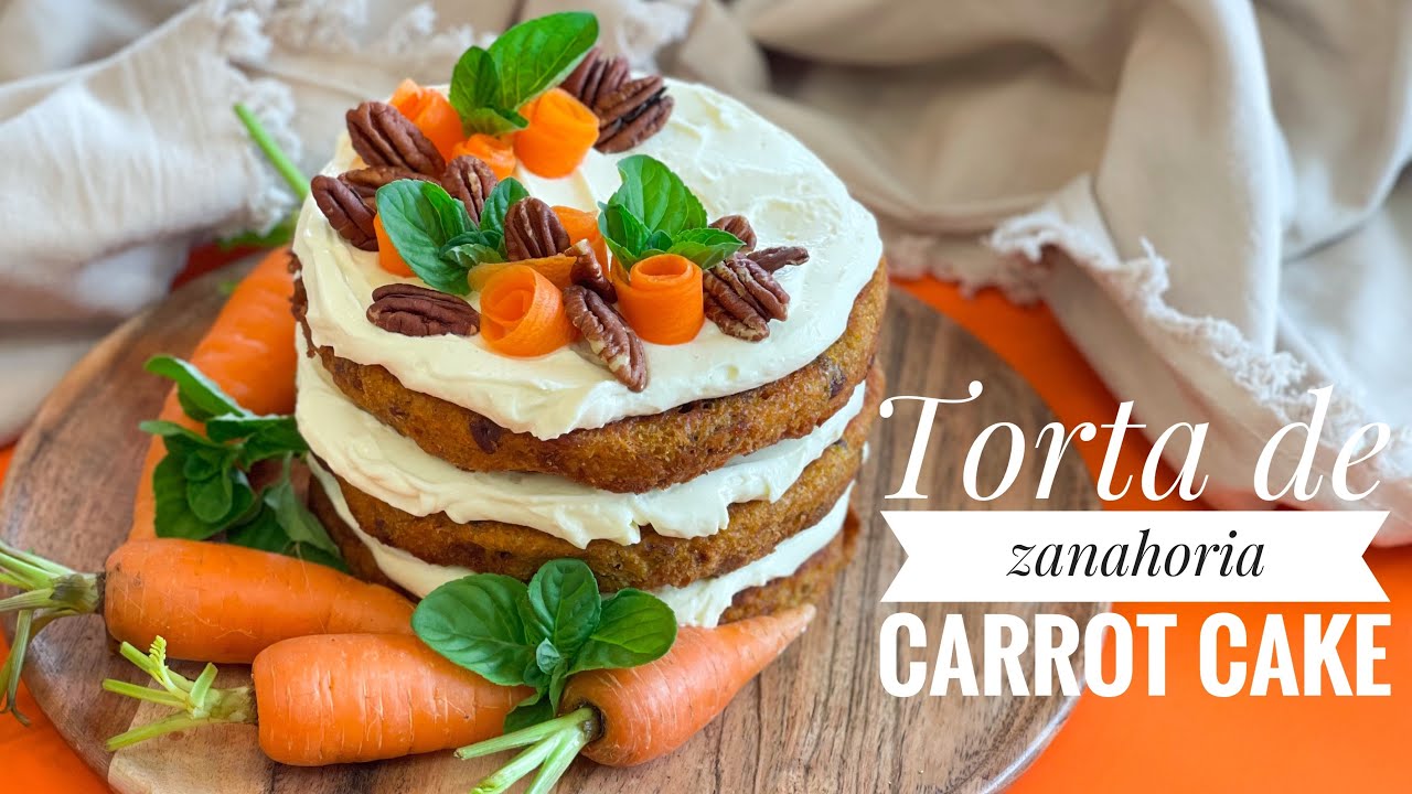 TORTA DE ZANAHORIA CARROT CAKE- sin batidora y sin moldes