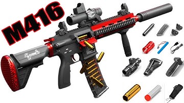 Unboxing Automatic Shell Ejection Soft Bullet M416 nerf blaster