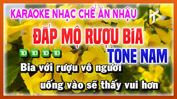 Karaoke ĐẮP MỘ RƯỢU BIA - Nhạc Chế Ăn Nhậu TONE NAM