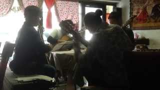 Ryukyu Guitar Quartet practice session 10514