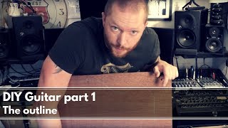 Drawing a Les Paul shape - How to make a guitar part 1