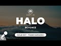 Halo  beyonce male key  piano karaoke