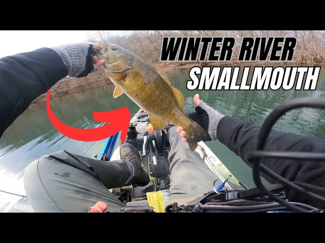 Smallmouth River Kayak Fishing I Winter Jig Techniques in the Ozarks 
