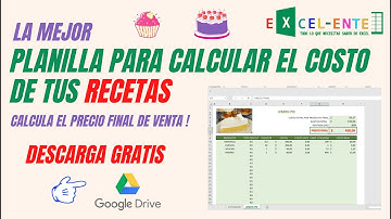 🍳 Como costear una receta en Excel - Pasteleria ✅