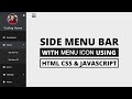 Sidebar Menu HTML CSS | Sidebar Dropdown Menu using HTML CSS JavaScript