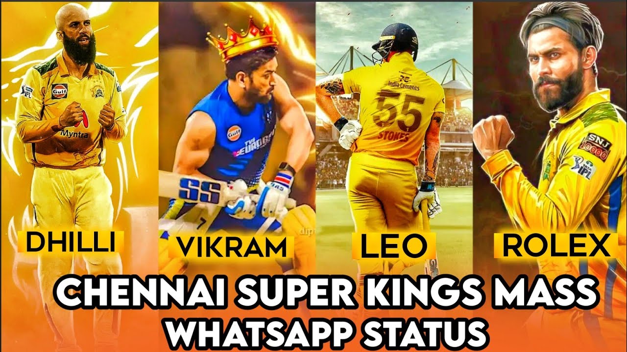 CSK Vikram Version  Chennai Super Kings   CSK Mass WhatsApp Status  leo   vikram  rolex  dhilli