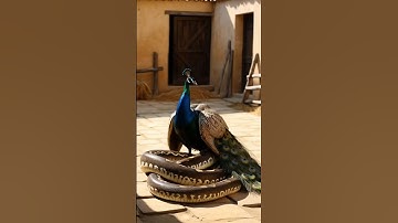 Peacock survived 😱 | python attack | #python #snake #shorts