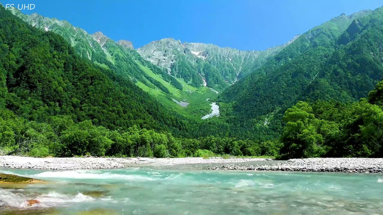 Красивая река в горах, пение птиц с журчащим ручьем, сон, расслабление, концентрация, ASMR